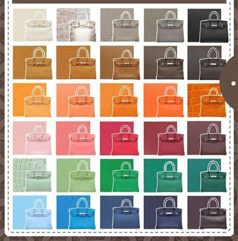 hermes birkin color|hermes colour chart.